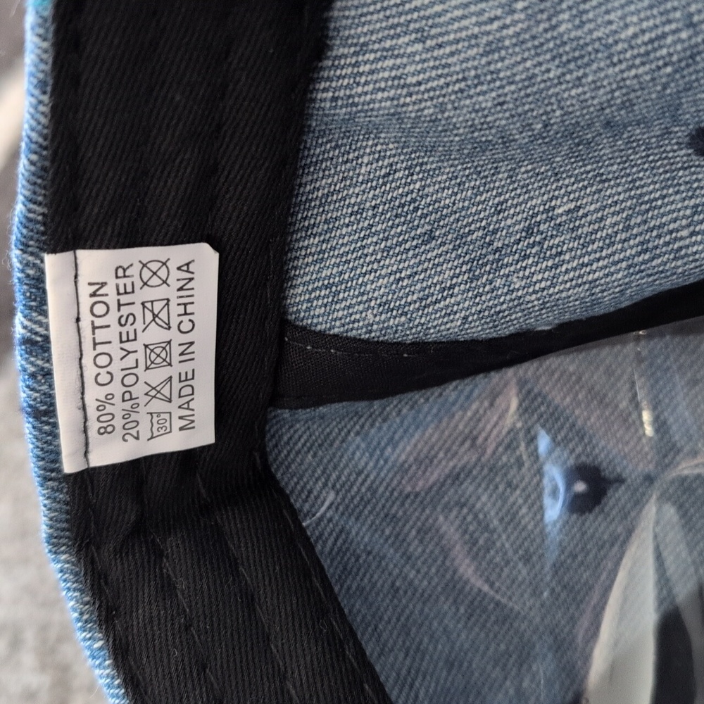 NEW USA Denim Hat With Rips - Picture 5 of 7